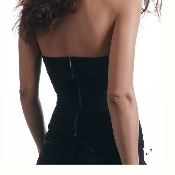 Corseted Corset Lace Boho Peasant Hipster Hippie Art Deco Farm Classy Blouse - Picture 2 of 7